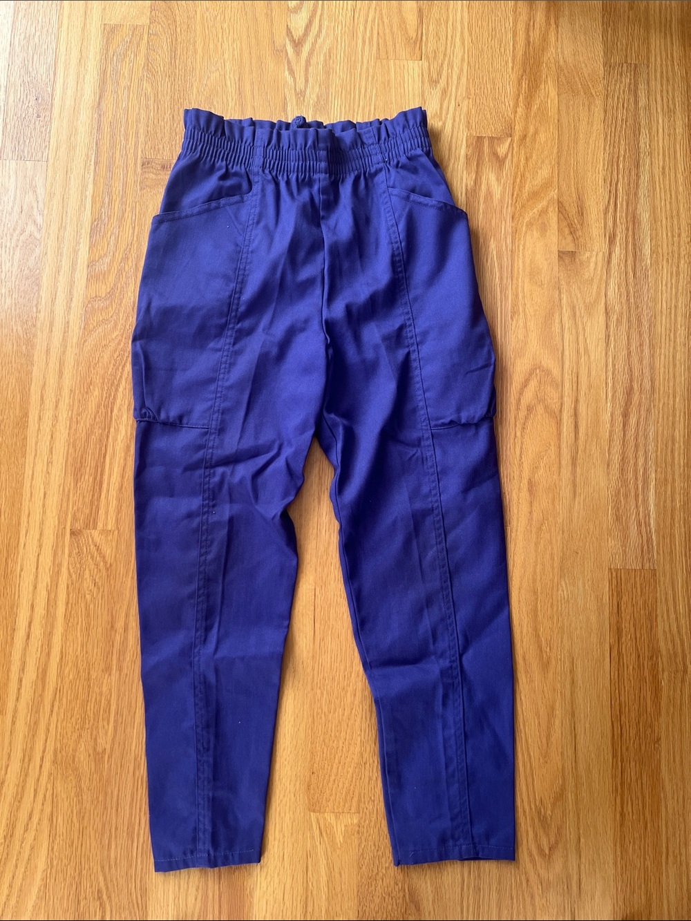 Vintage girls size 12 purple pants with elastic waist and pockets